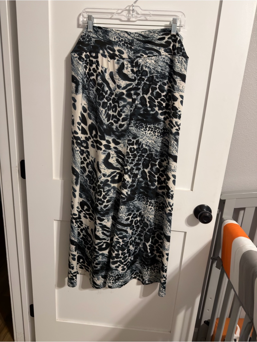 Neutral Animal Print Maxi Skirt - Black & White